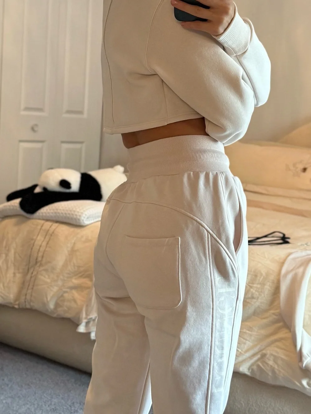 Us lounge Cream Hoodie and Jogger Set - Picture 2 of 6